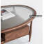 Table basse en verre trempé et bois massif