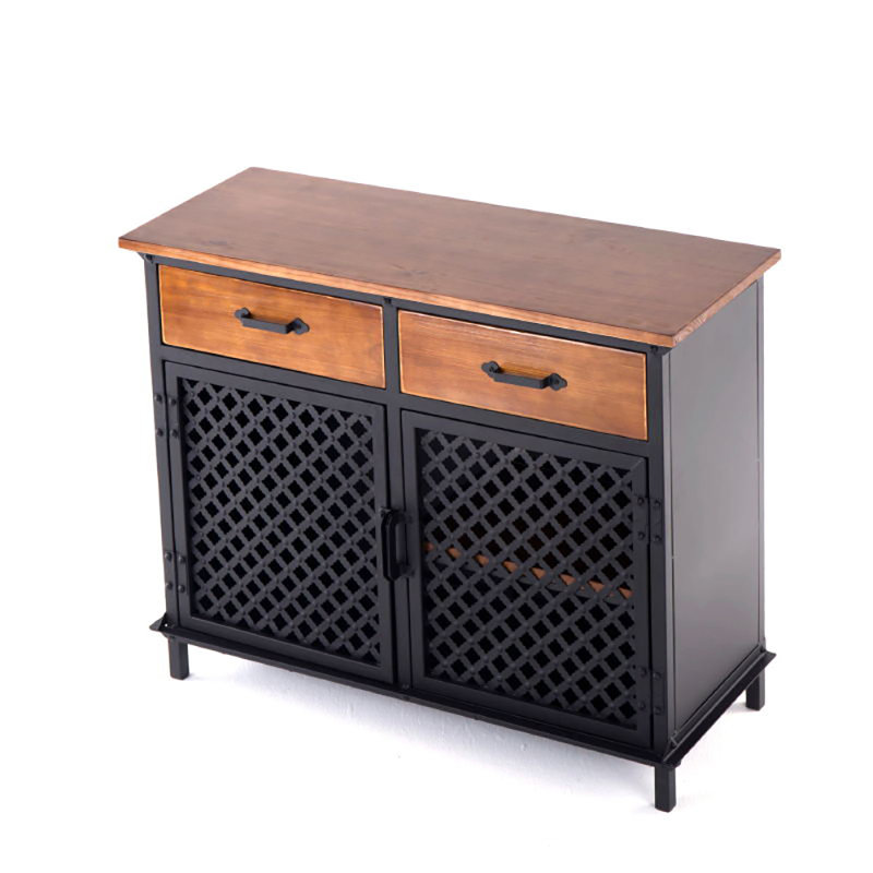 Buffet industriel, Noir / brun