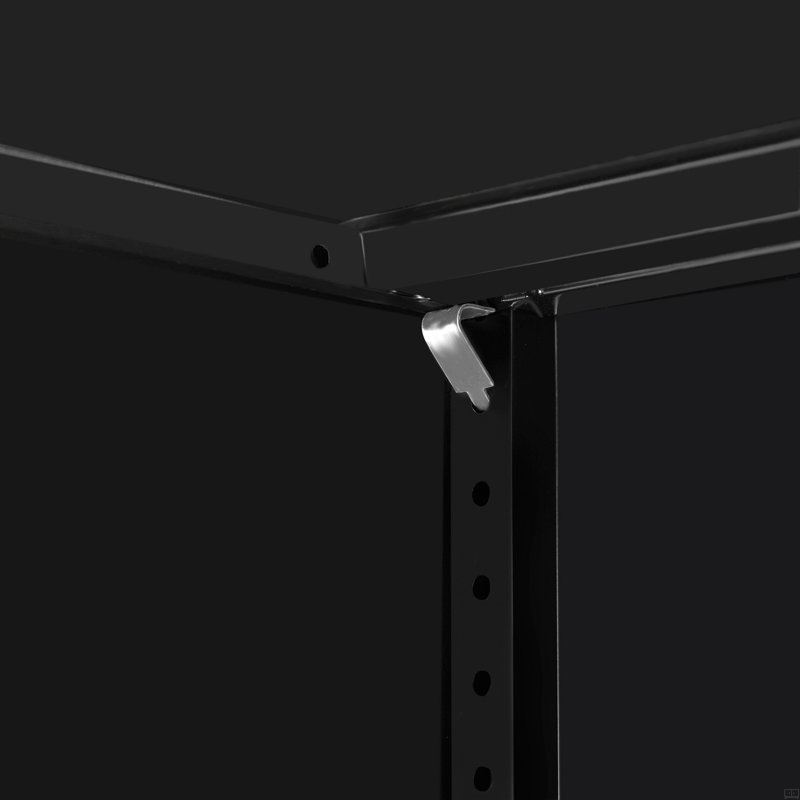 Armoire de rangement en métal avec 2 portes et 2 tablettes pour entrepôt de garage