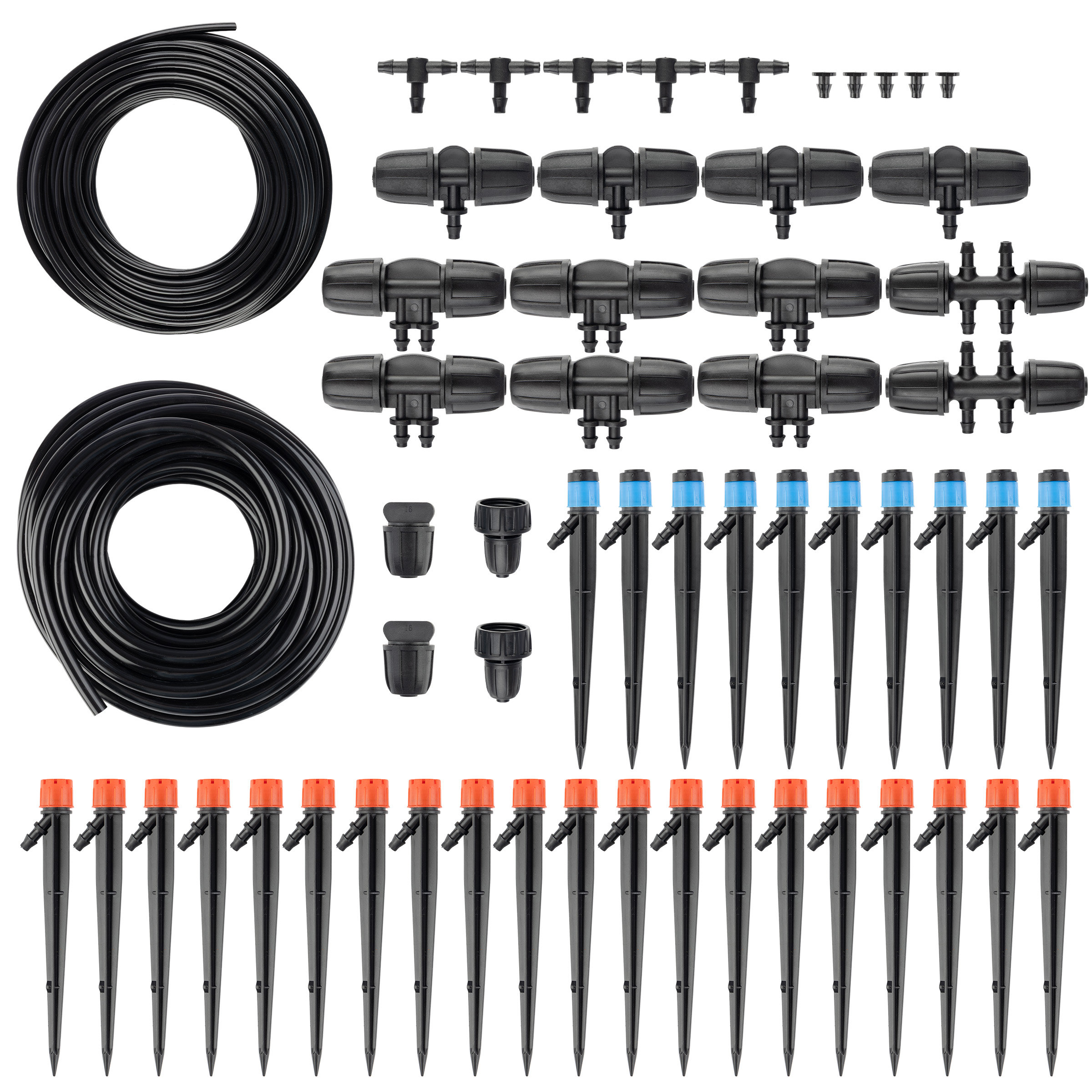 Pure Garden 100ft Adjustable Drip Irrigation System for Garden ...