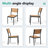 10 - Person Outdoor Patio Dining Set with Aluminum Frame, Umbrella Hole, Stackable Armless and Armed Chairs-1238513773