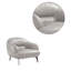 Fauteuil en cuir véritable touffeté Lamoria-70673196