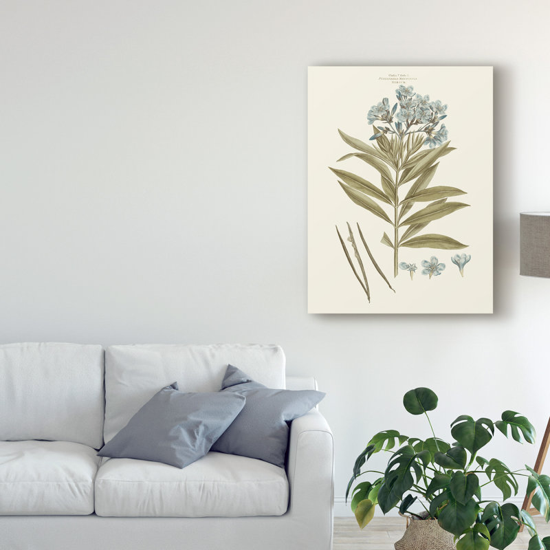 « bash blue fleurs iii », reproduction de peinture à l’acrylique sur toile tendue, H 19 po x l 14 po x P 2 po