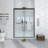 56''-60'' W x 72'' H Door Semi-Frameless Shower Door with Two Handles and Clear Glass-98901879