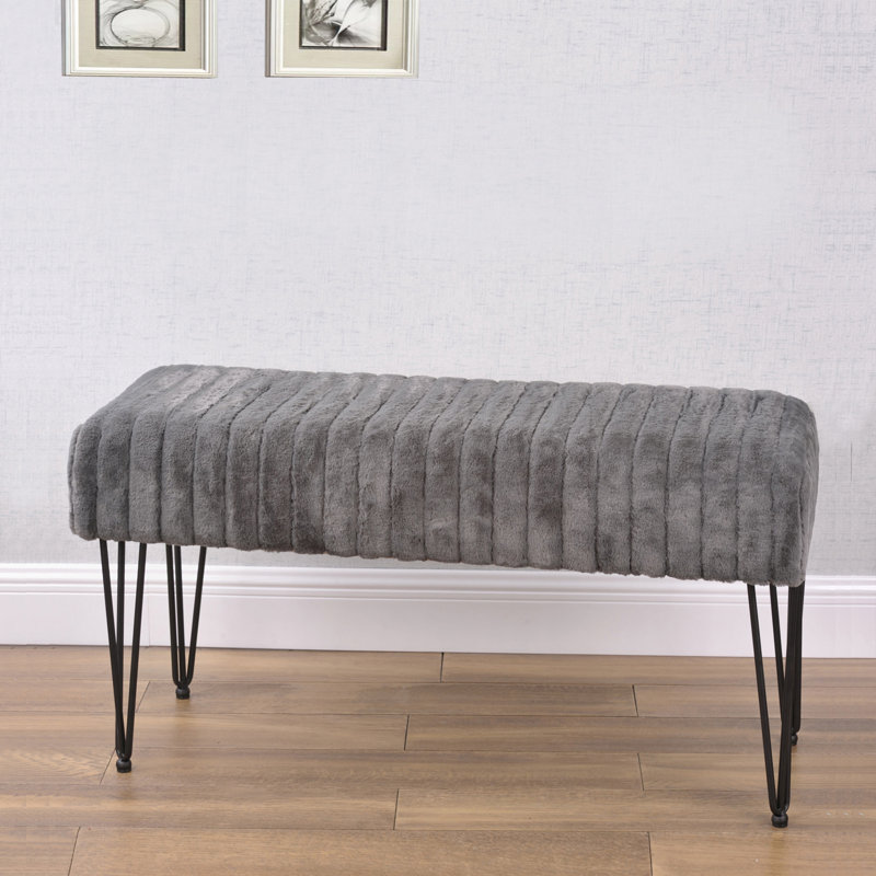 Dugan Upholstered Ottoman, Gray Flannel 
