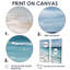 «Blue and White Coastal Beach Wonder», art mural sur toile, encadré blanc 2 pièces-1240609915-1240609913-1240609909