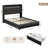 Glastonbury Velvet Upholstered Wingback Storage Bed with LED Lights-646546382-646546381