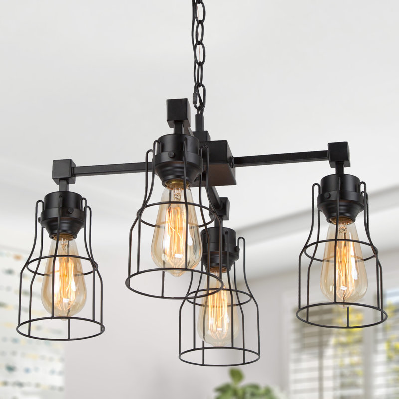 Lustre classique unique à 4 lumières