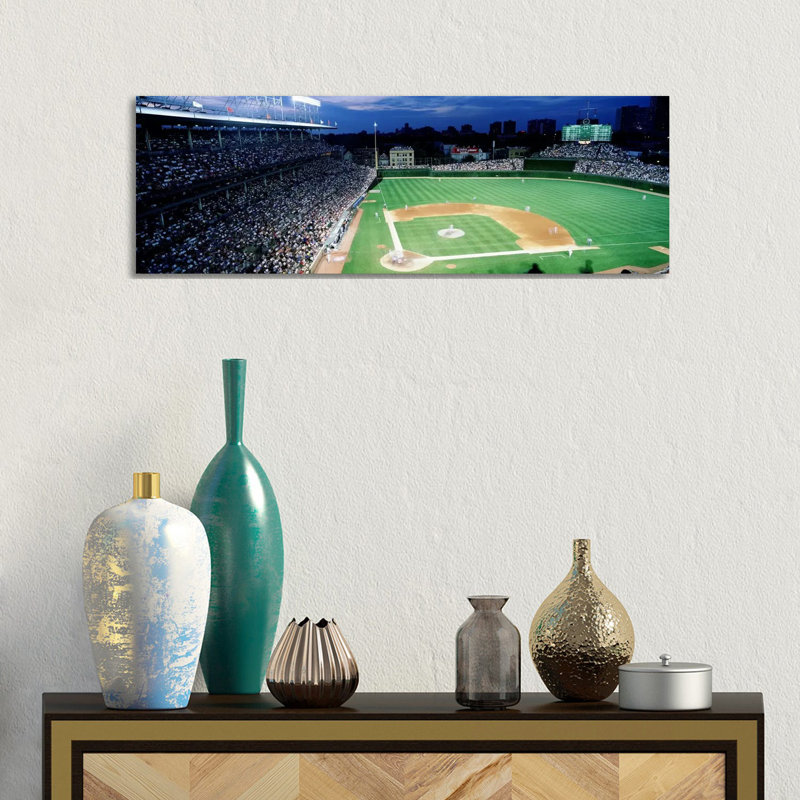 USA, Illinois, Chicago, Cubs, Baseball #2 by Panoramic Images - Wrapped Canvas Panoramic Print