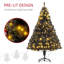 Sapin de Noël artificiel de 6 pi avec des branches réalistes, 250 lumières DEL chaudes et 1000 pointes