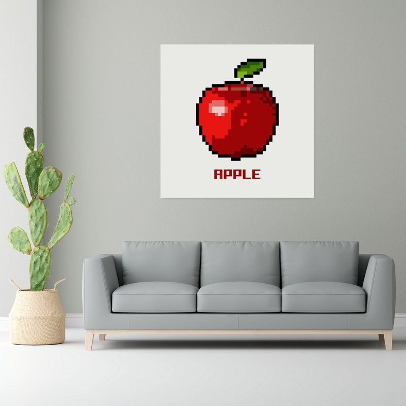 Art rétro rétro paysage classique de fruits rétro pomme, H 48 po x l 48 po