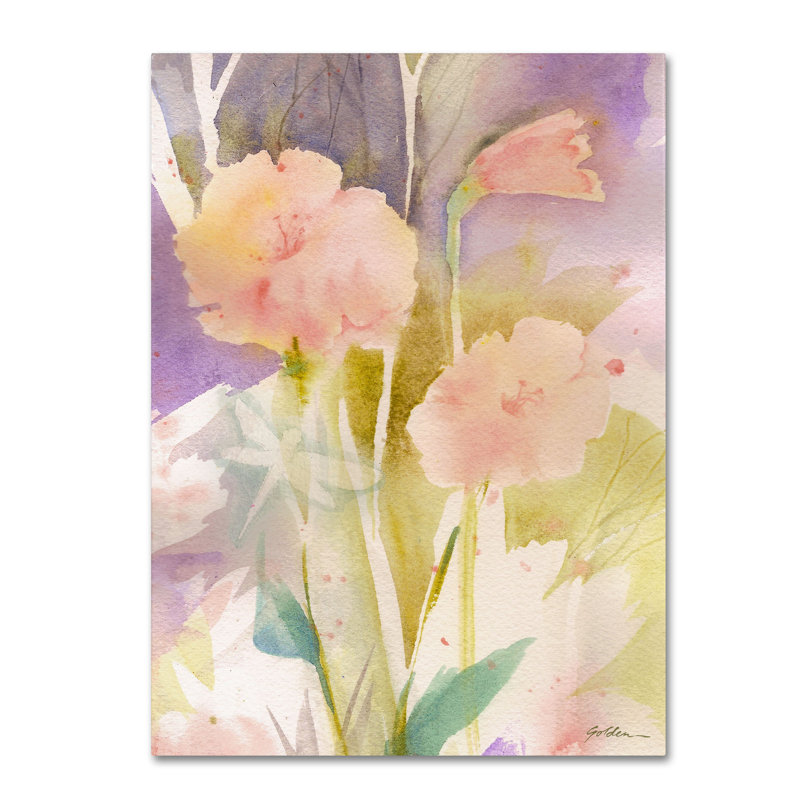 « rose libellule shadows » par sheila golden, reproduction d’art sur toile, H 19 po x l 14 po x P 2 po