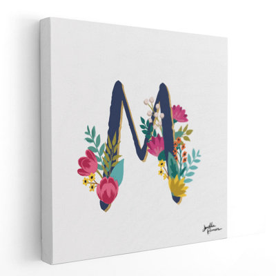 «Luxury Luxe Monogram M», reproduction d'art sur toile