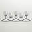 Wavy Iron and Glass Candelabra