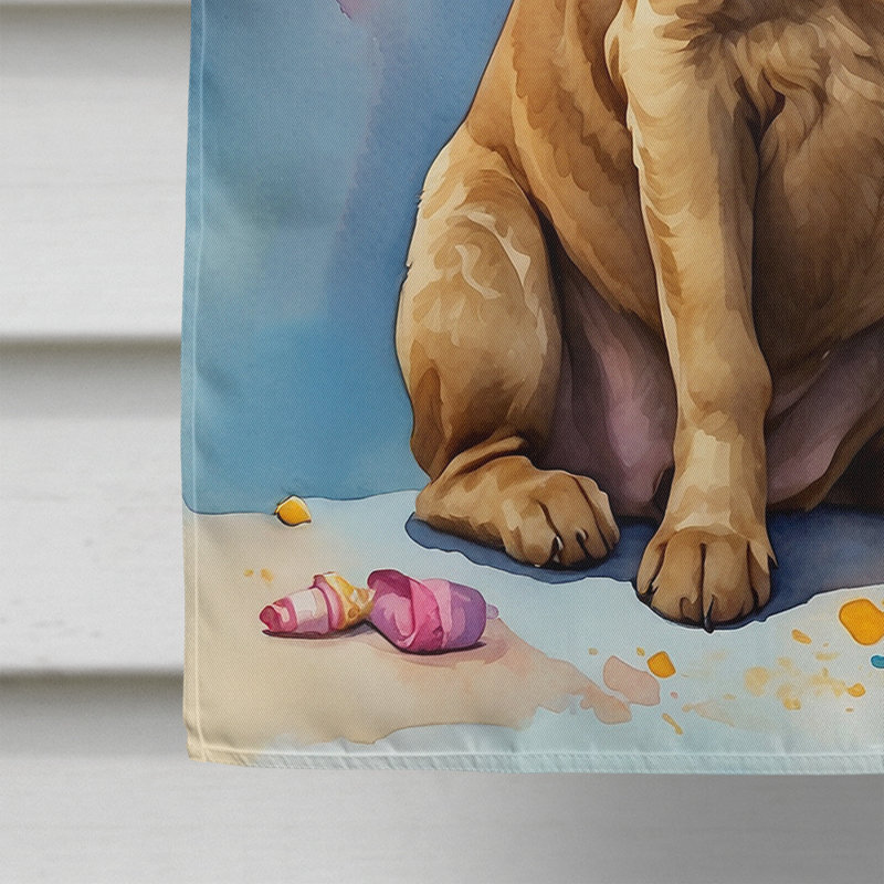 Drapeau «Happy Birthday House», Retriever de la Baie de Chesapeake
