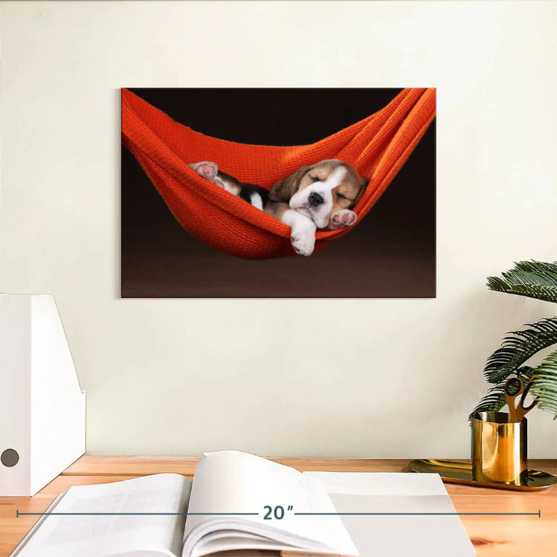 Brampt Beagle In Hammock, 8" H x 12" W