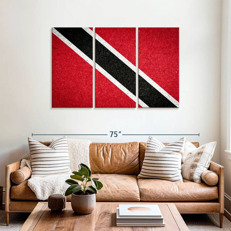 Borges, Trinité-et-Tobago, drapeau national, H 36 po x l 57 po
