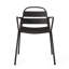 Bistro en fer noir mat avec table stable pour l'extérieur