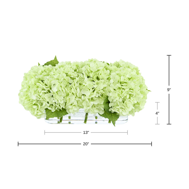 Faux Floral in Vase, White