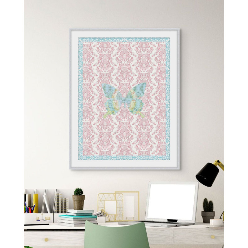 Paper Butterfly 2 Framed Print, 28.2" H x 22.2" W
