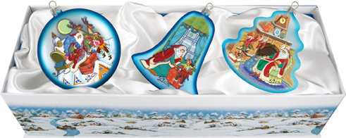 Holiday 3'' Handmade Glass Holiday Shaped Ornament