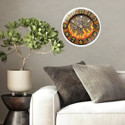 Horloge murale en verre Fiery