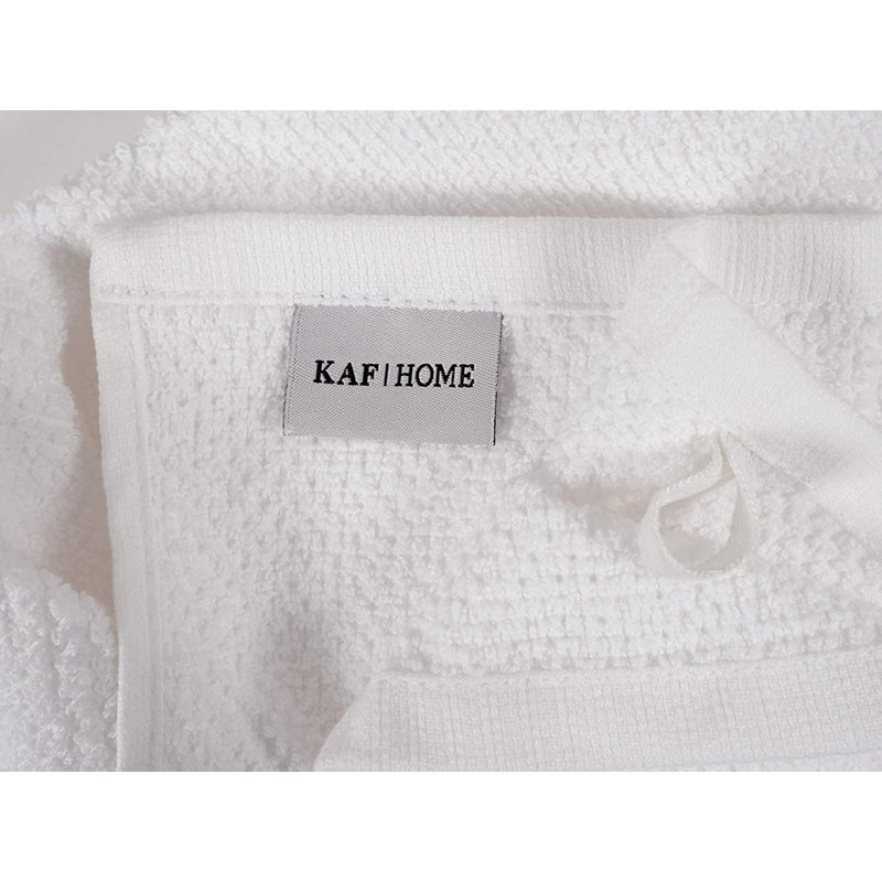 Popcorn Terry Towels, White