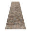Vintage Distressed Runner Rug, Polychrome Diamond Geometric Pattern - Rug & Kilim