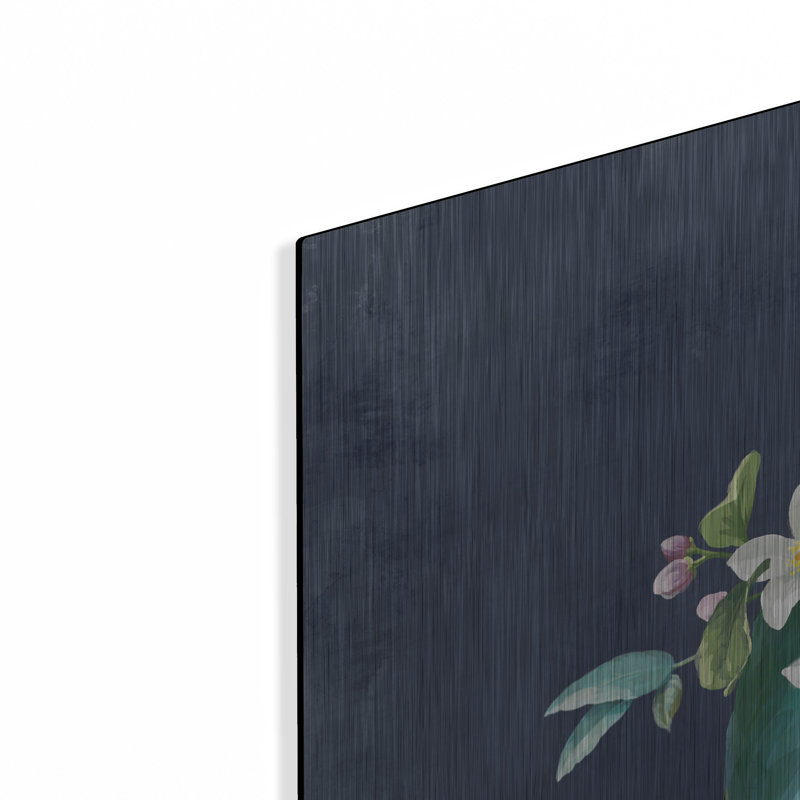 August Grove® «Lemon Branches 2» par Danhui Nai, art mural en métal, H 36 po x l 36 po