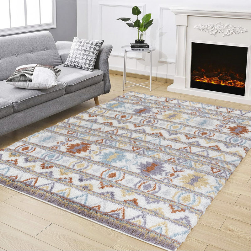 Multi Shaggy Area Rug, Rectangle 7'10" x 9'10"