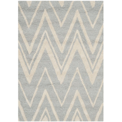 Sanyla Hand Tufted Wool Chevron Rug