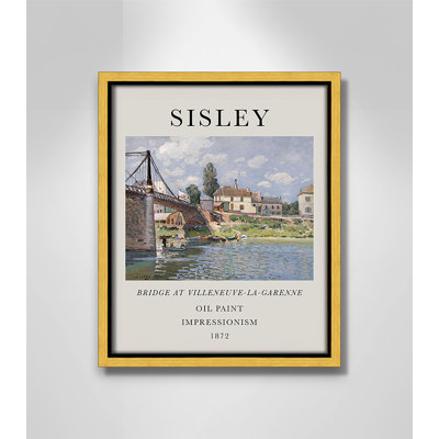 Old Masters Collection " The Bridge At Villeneuve " by Alfred Sisley