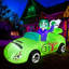 Voiture gonflable 8 pi Halloween, lumière DEL intégrée pour voiture de décorations d'Halloween