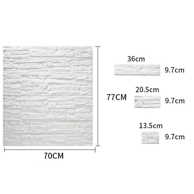 Wamont 77cm x 70cm 3D Embossed Paste Tile, White