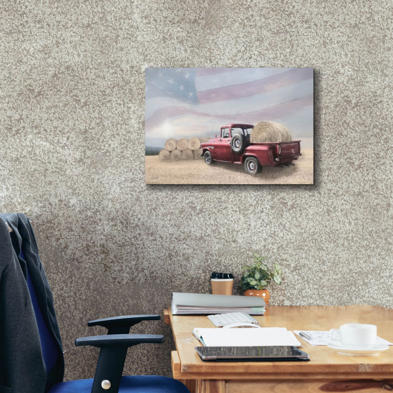  «Patriotic Pastime» par Lori Deiter, art mural sur toile, 26 po x 18 po