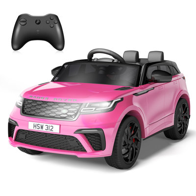 12V Kids Ride On Car, 2-Seater Electric Vehicle w/Remote Control, LED Lights, Music, Shock Absorber, Seat Belts