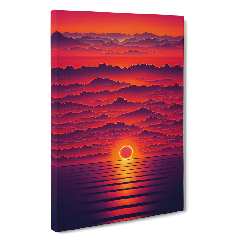 XC1022-3626X Powerful Ocean Sunset - Wrapped Canvas Print, 50cm H x 35cm W x 3cm D