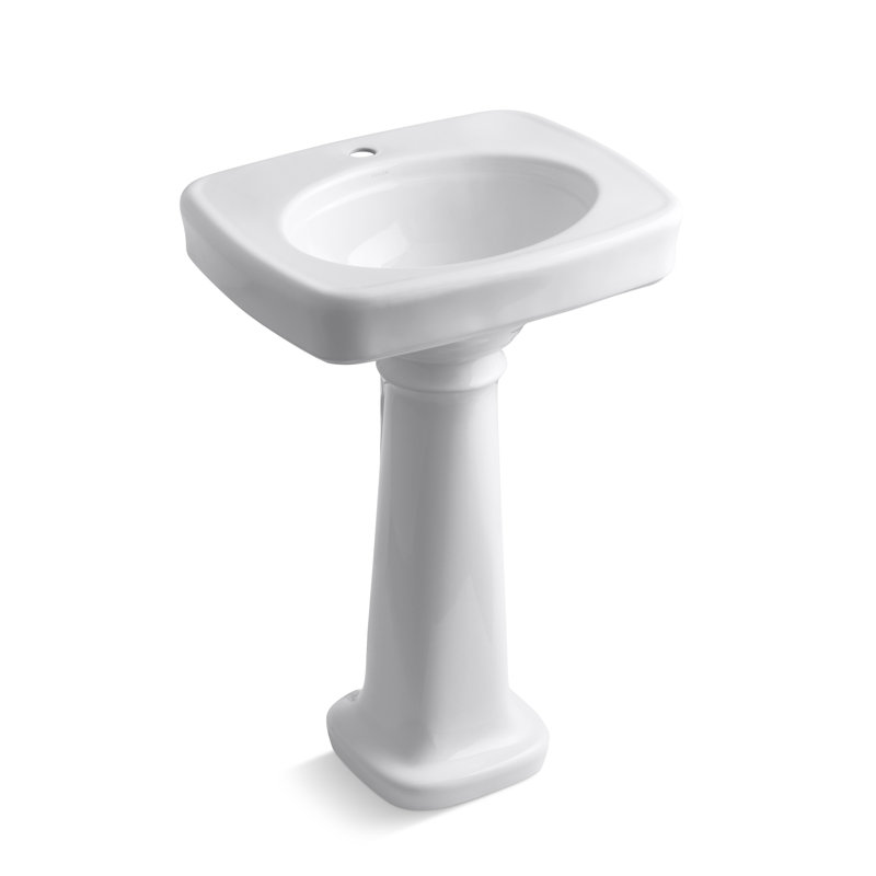 Bancroft 28" Tall Ceramic Vitreous China Rectangular Bathroom Sink, Sandbar, 35.25" H x 22.25" W x 30.375" L, Single