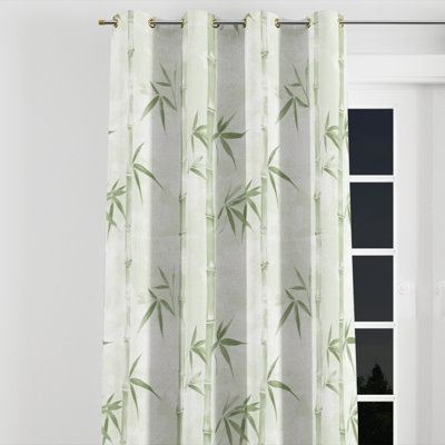 Coastal Room Darkening Curtains - Oriental Baeten Velvet Grommet Curtain - 1 Panel