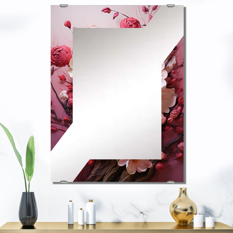 Pettis - Miroir mural cerise MIR132495, 40 po x 30 po