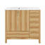 Meuble-lavabo en bois 36 po comprenant 2 portes à fermeture douce, 4 tiroirs à fermeture douce et une tablette réglable
