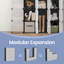12 cubes de rangement en plastique, organisateur de rangement modulaire pour garde-robe bricolage, armoire avec portes pour chambre à coucher, salon