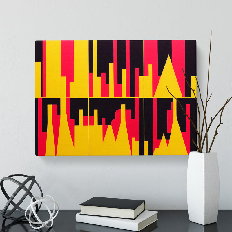 Distinguished Abstract Skyscraper Skyline - Wrapped Canvas, 35cm H x 50cm W x 3cm D