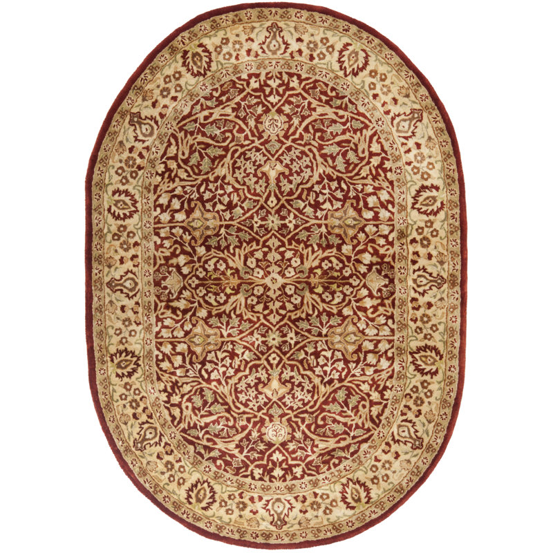 Evie New Zealand Wool Oriental Rug, Oval 5' x 8'