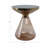 Modern Glam Metal & Glass End Table or Accent Table - 19" Gold & Black with Smoked Glass Base for Living Room, Bedroom, or Office