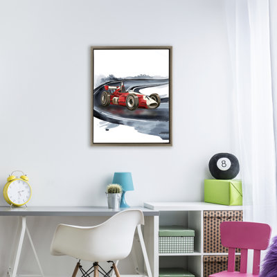 Cadre flottant de course de voiture de course, design par Christine Simpson Art