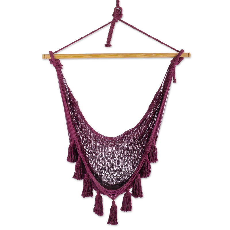 Catharine 1 Person Spreader Bar Hammock, Bordeaux Red Tone