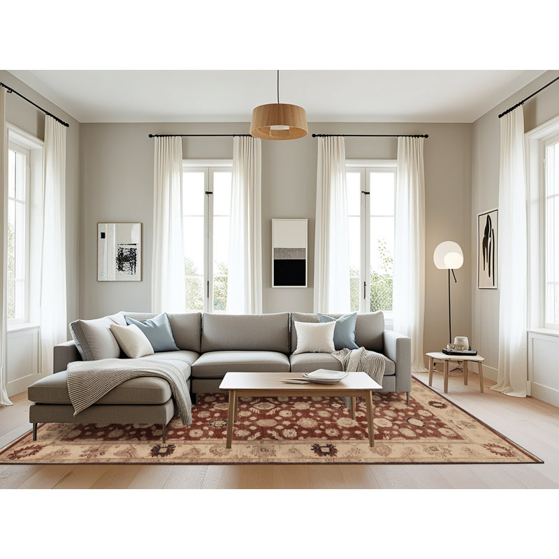 Machine Washable Overdyed Brown Area Rug, Rectangle 8' x 12'