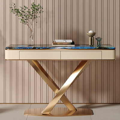 Console de style italien en pierre frittée.
