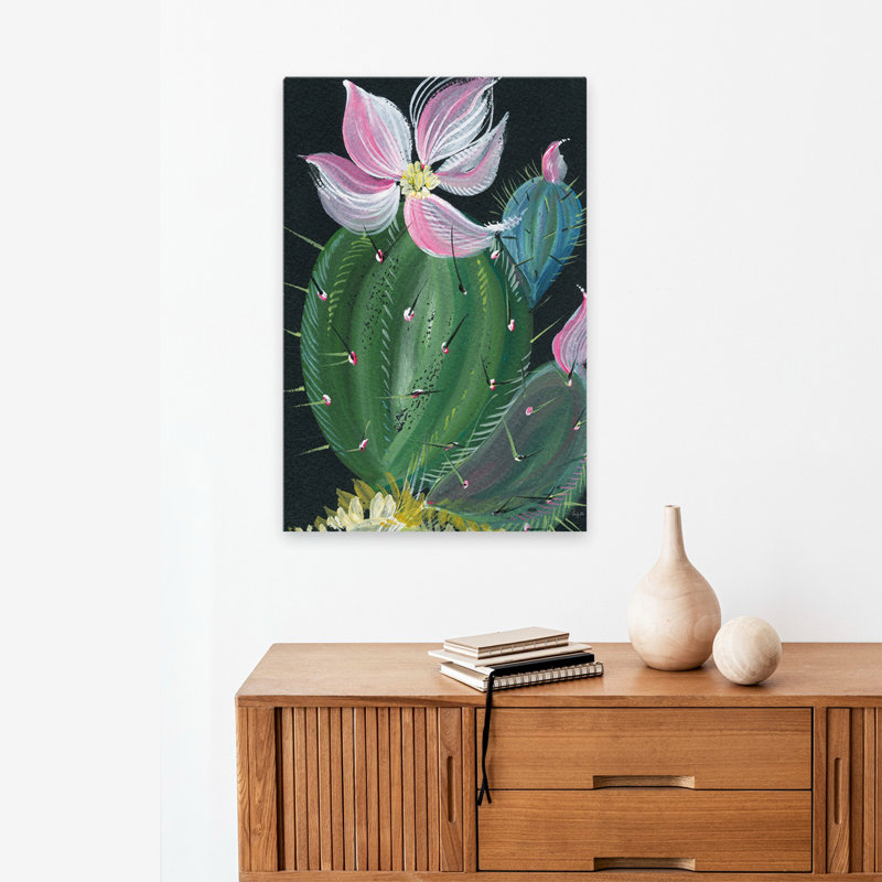 Jardin et cactus contemporain I, H 24 po x l 16 po